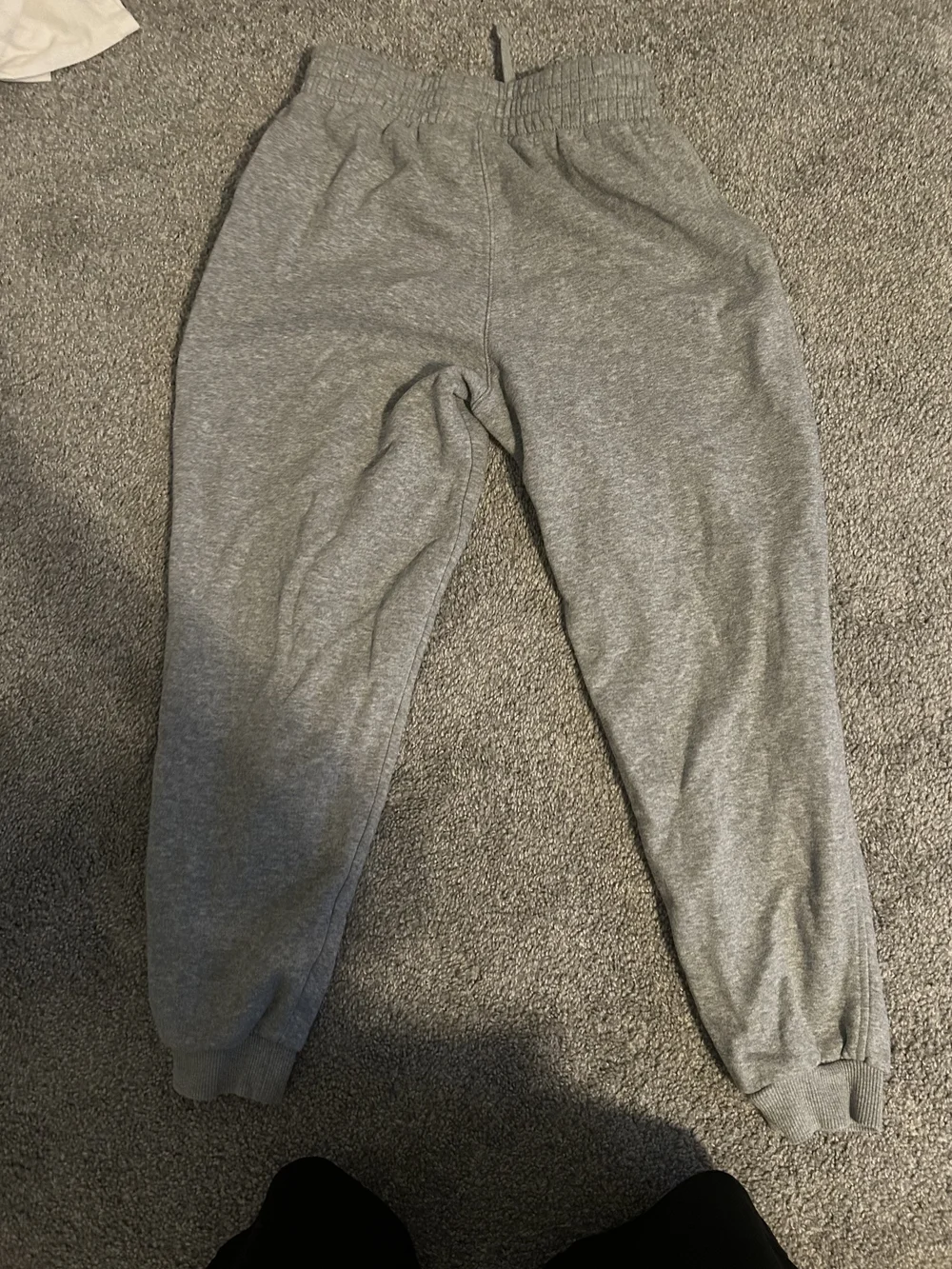 Nike Kids Grey Fleece Joggers with White Swoosh